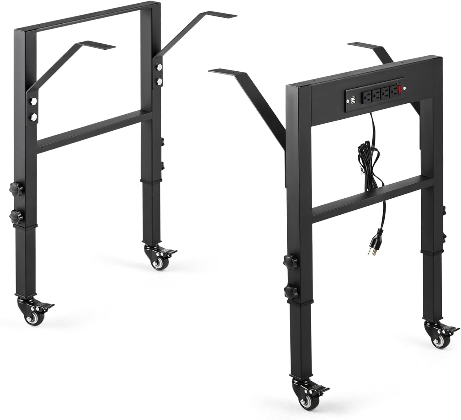 19.6-Inch Depth Workbench Frame with Lockable Wheels | Height Adjustable 28.5" t