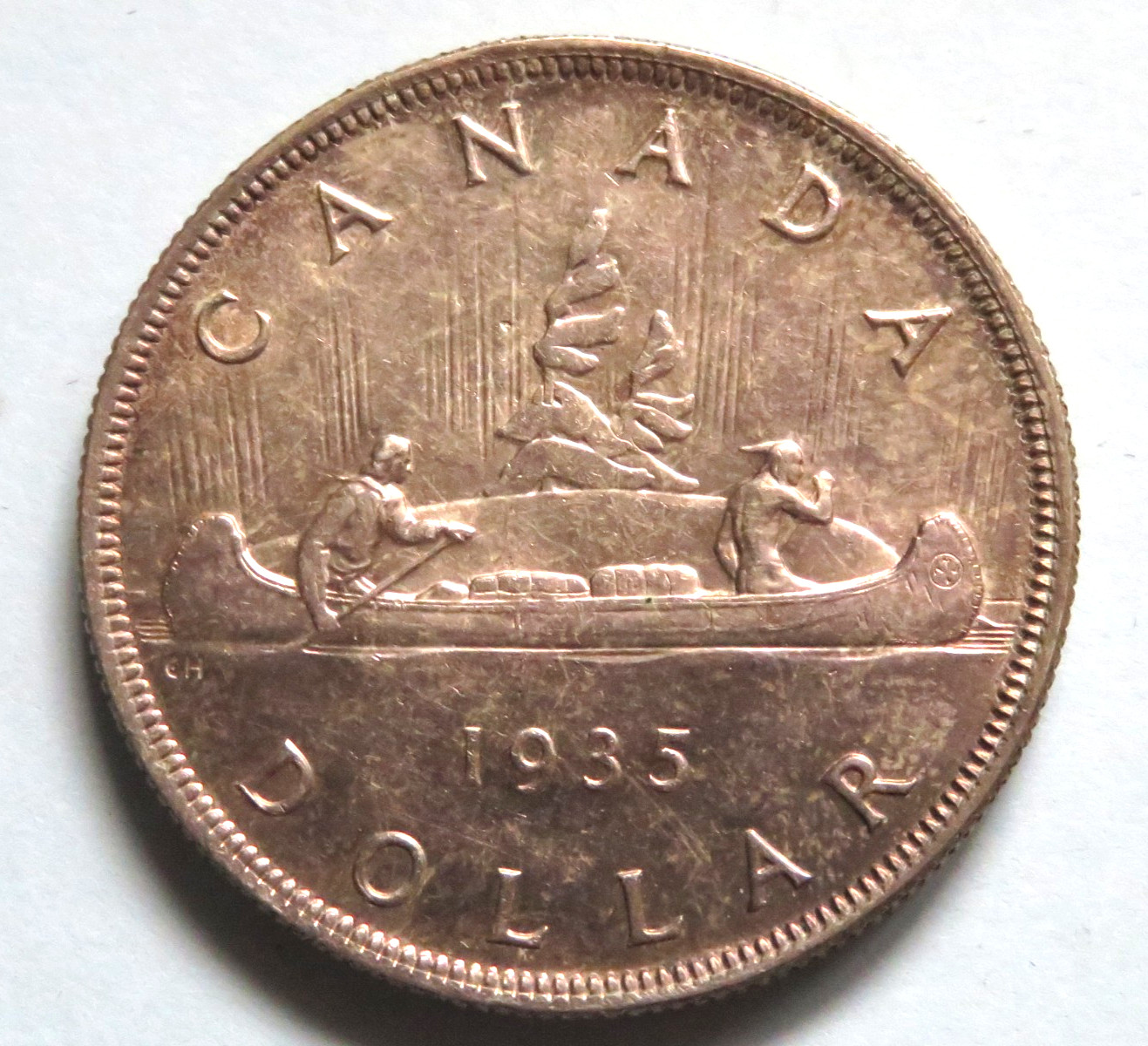 Canada. 1935 Silver - 1 Dollar..   Silver Jubilee.. aU/UNC -  Full Lustre