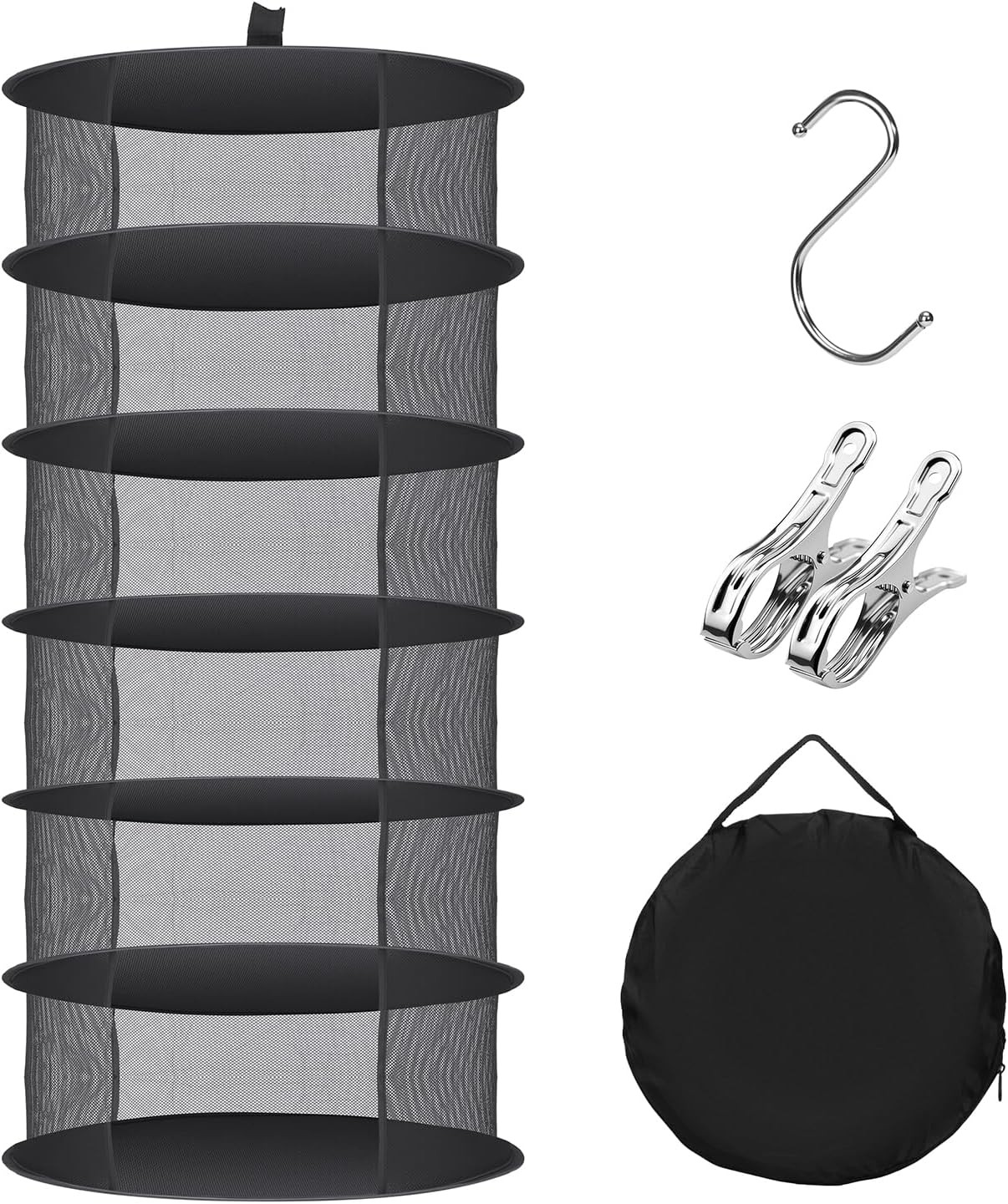 Herb Drying Rack Hanging Collapsible Drying Net Garden Hydroponic Plant Flowers