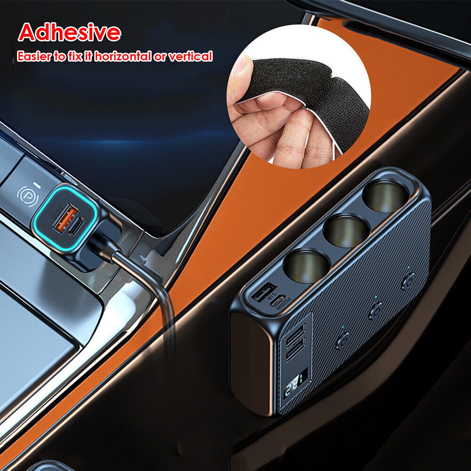 Cigarette Lighter Socket Splitter USB Fast Charger Power Adapter Outlet QC PD