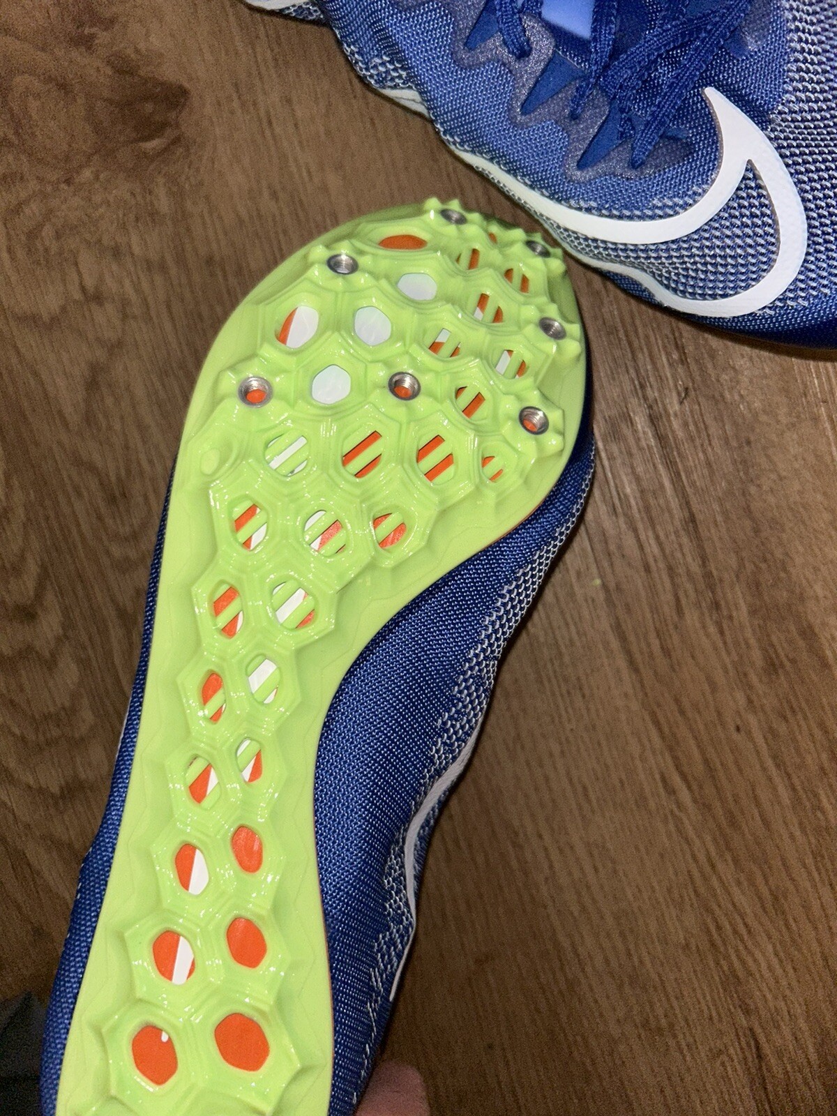 NIKE MENS JA FLY V4 TRACK AND FIELD SHOES NWOB SIZE 9 RACER BLUE