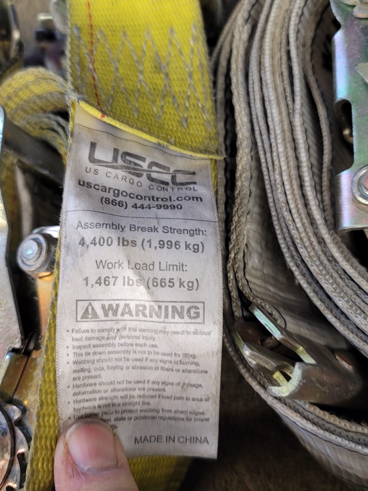 14 Cargo Ratchet Straps Hold Down Tie Down 2" 12' E Track Mytee Uscc US Logistic