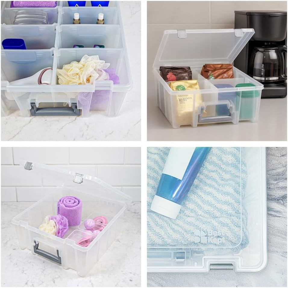 Super Satchel Double Deep Box - 8 Removable Compartments for Craft Storage