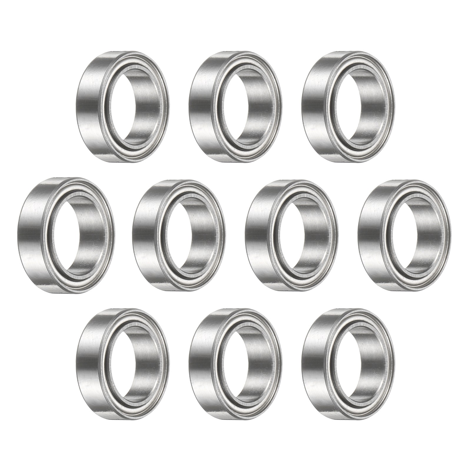 10Pcs MR128ZZ Deep Groove Bearing, 8x12x3.5mm Metal Double Sealed Bearing