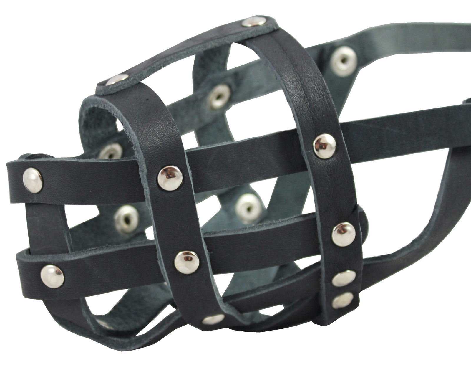 Real Leather Dog Basket Muzzle #104 Amstaff 11.8"-3" snout size
