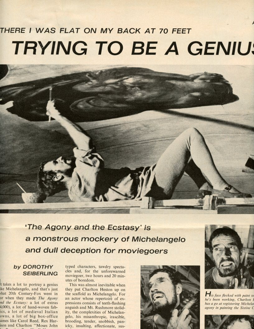 Charlton Heston Magazine Photo Clipping 2 Page R6957