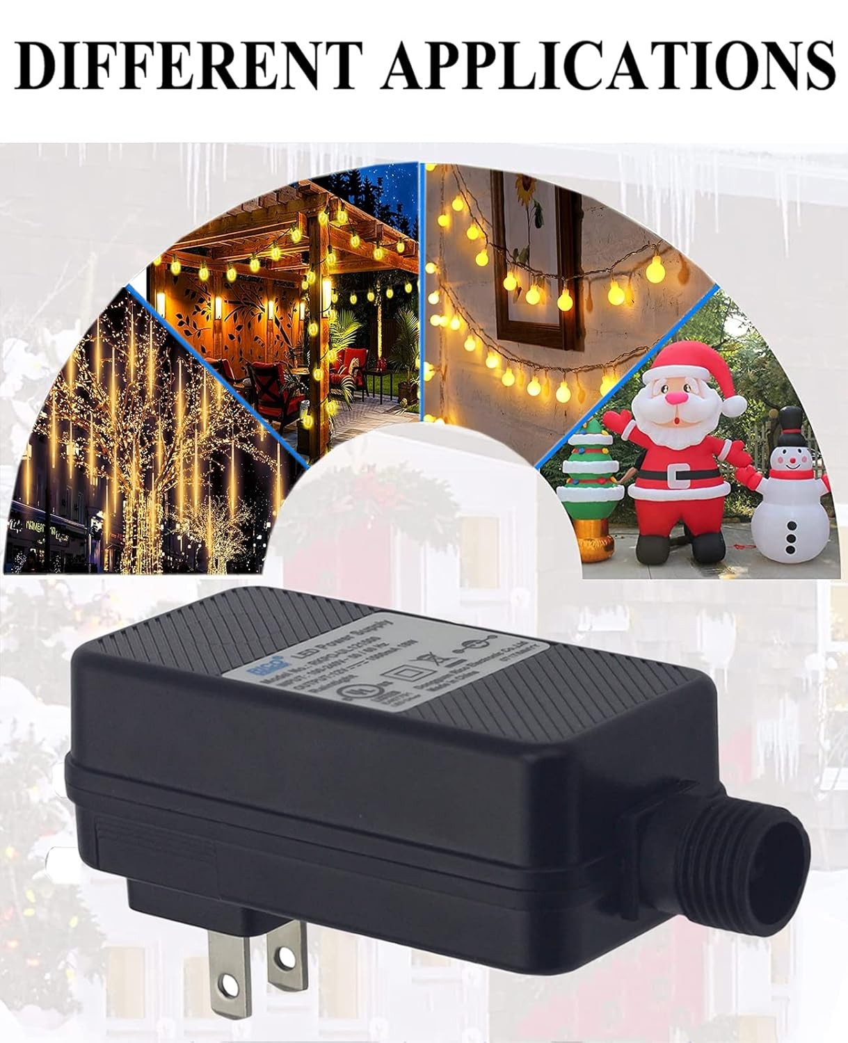 12V 1A Class 2 Power Supply Adapter Transformer For LED String Light Outdoor US