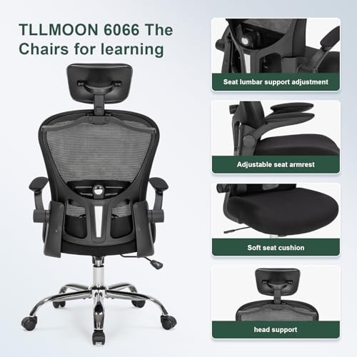 -6066 All-Around Fine-Tuned Comfort Chair. Liftable Seat, 4D Lumbar Black6