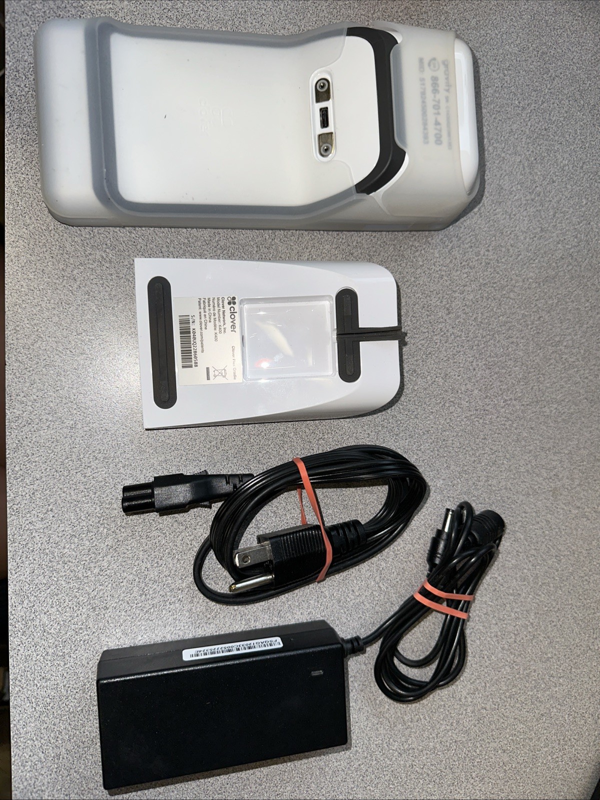 Clover C403 Flex Wireless Credit Card Processor Terminal Charging Station