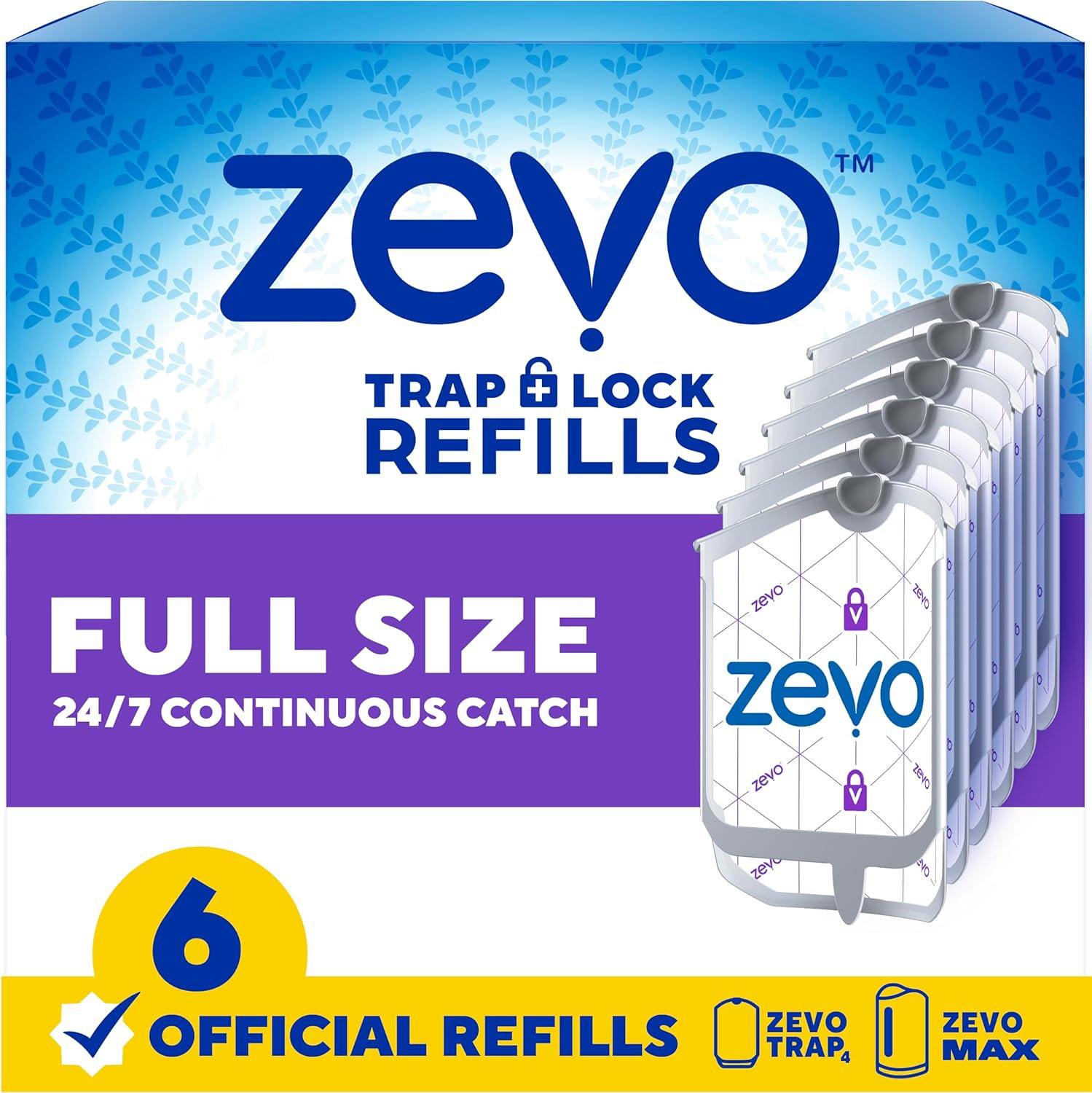 Zevo Flying Insect Trap Official Refill Cartridges - Fits Both Zevo Trap & MAX I