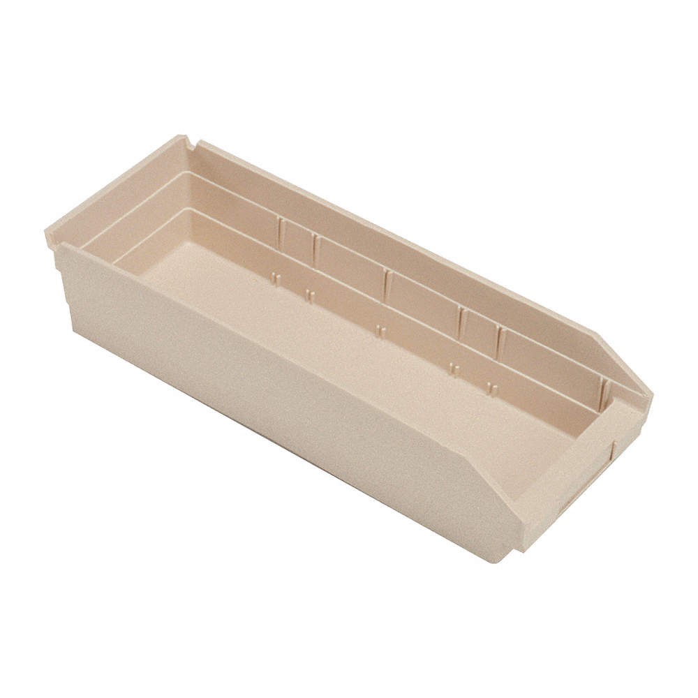 QUANTUM STORAGE SYSTEMS QSB104IV Shelf Bin,Ivory,Polypropylene,4 in 8ZFW4