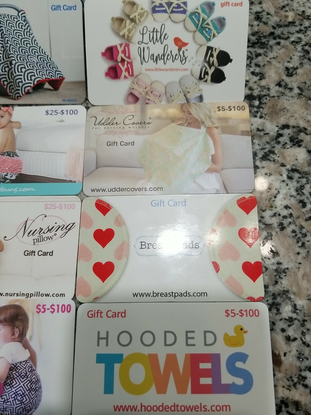 Baby Gift Cards $405 worth