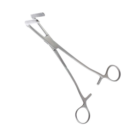 Wertheim Cullen Pedicle Clamp, 8.5", Right Angled, 2", Long Jaws, Premium