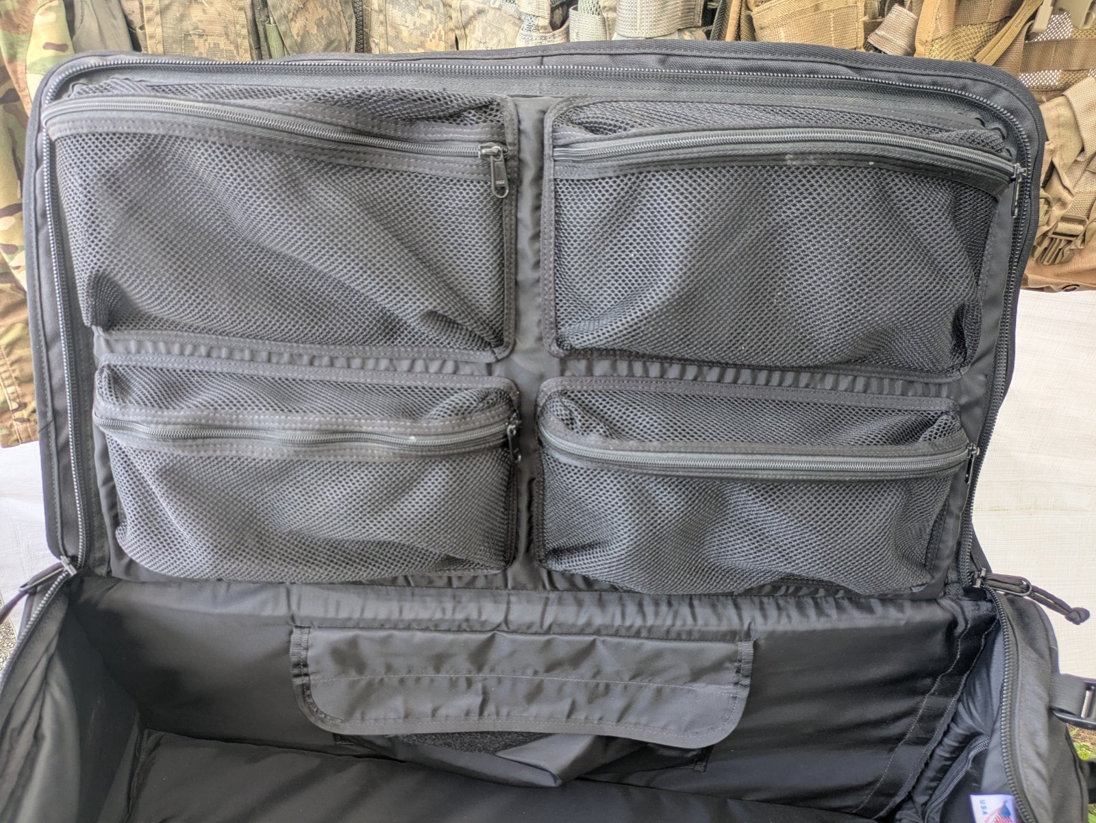 Force Protector Deployment Bag Military Black Rolling Padded Duffle Bag