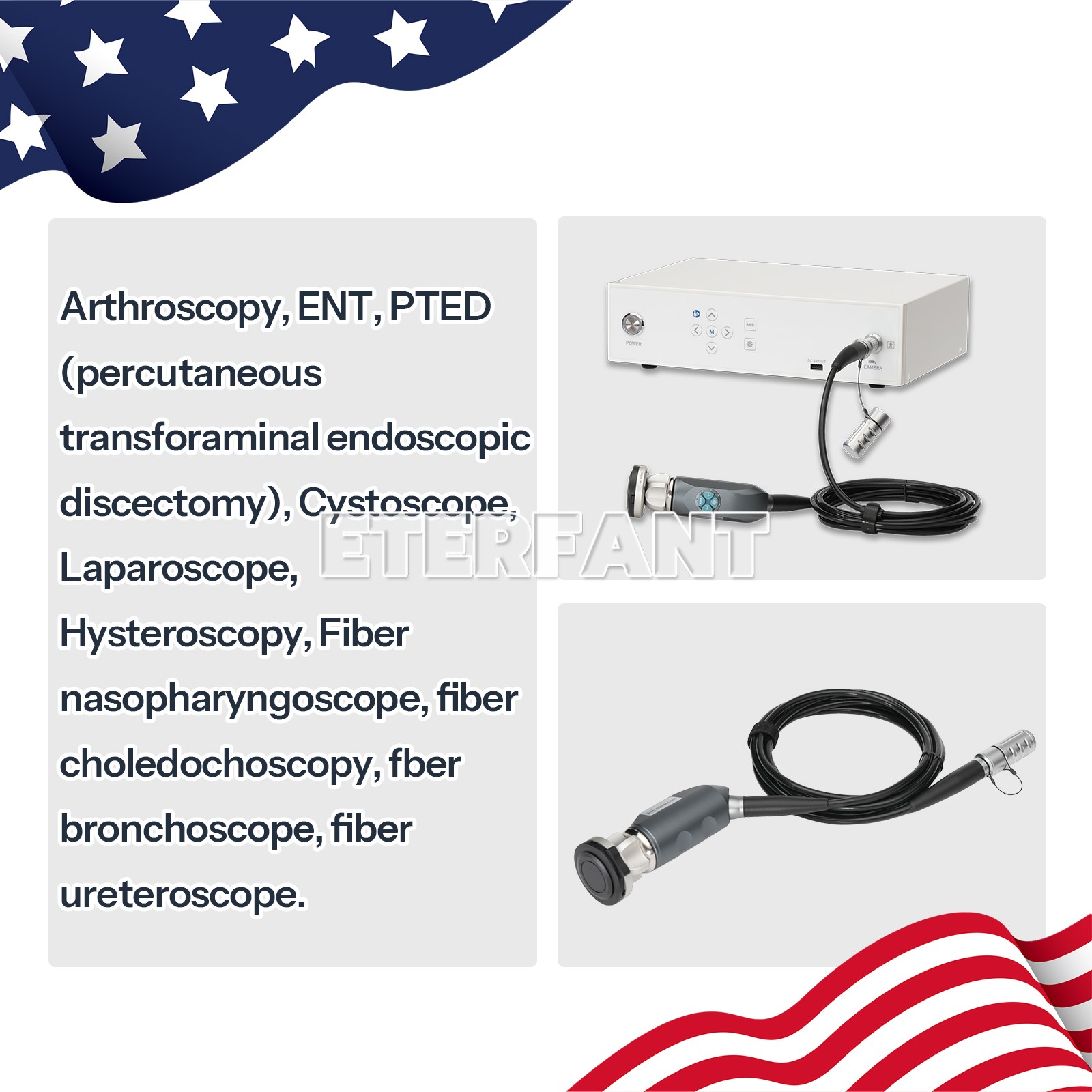 1080p Full HD ENT Endoscopy Laparoscopic Camera/100W Cold Led Light Source