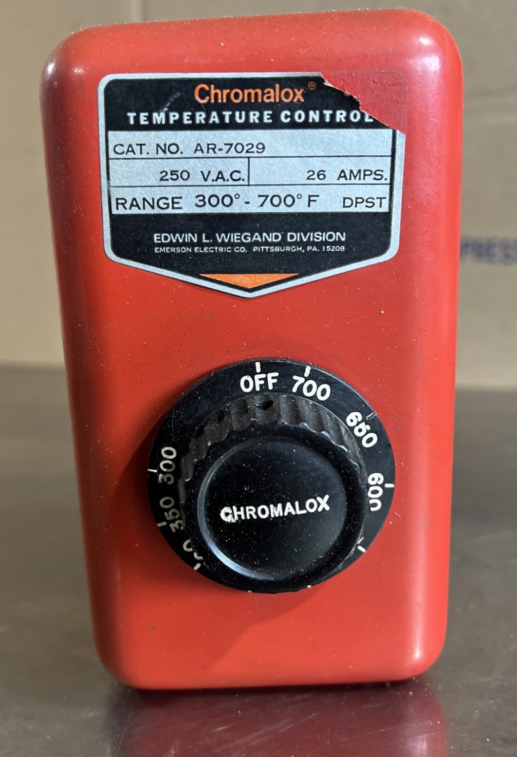 CHROMALOX AR-7029 THERMOSTAT Nos Surplus No Original Box