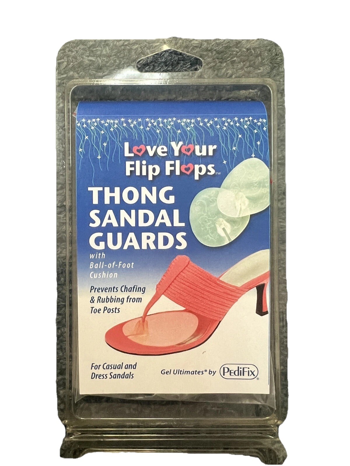 PediFix Visco-GEL Thong Sandal Guards w/ Ball-of-Foot Cushion -NEW DS-Yellowed
