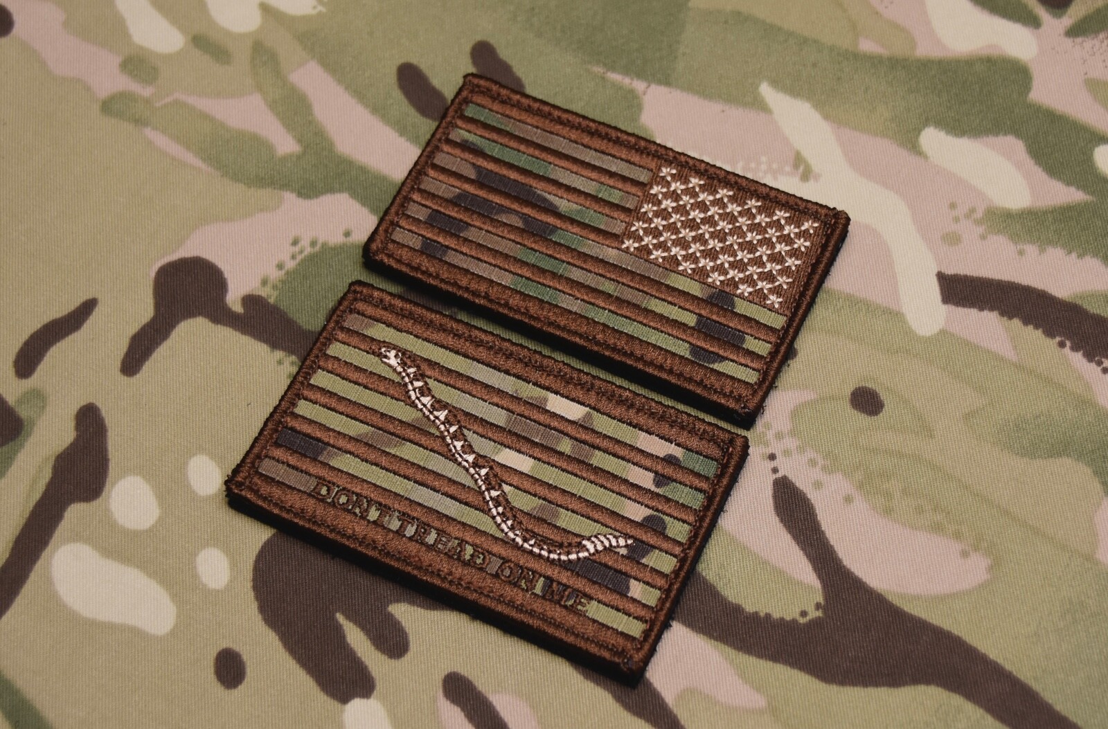 Multicam Reverse US Flag & USN First Navy Jack Patch Set US Navy USN NSW SEAL