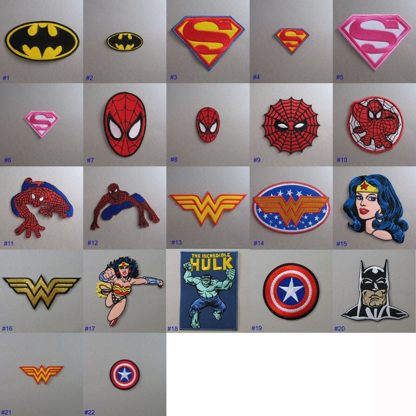 Superhero heat-adhesive embroidered patch cosplay costume comic movie