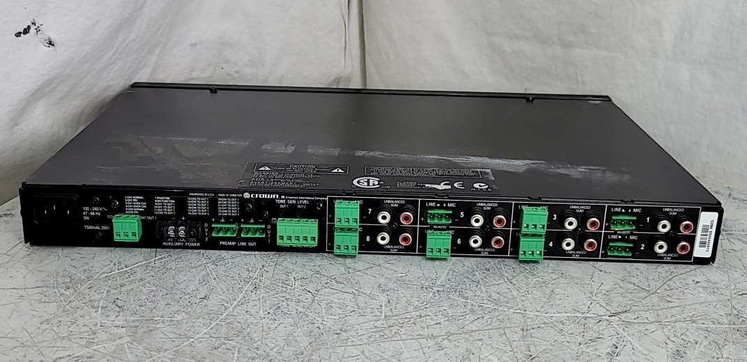 CROWN 28M G28M Eight Input Two Output Pre-Amplifier Mixer SEE NOTES