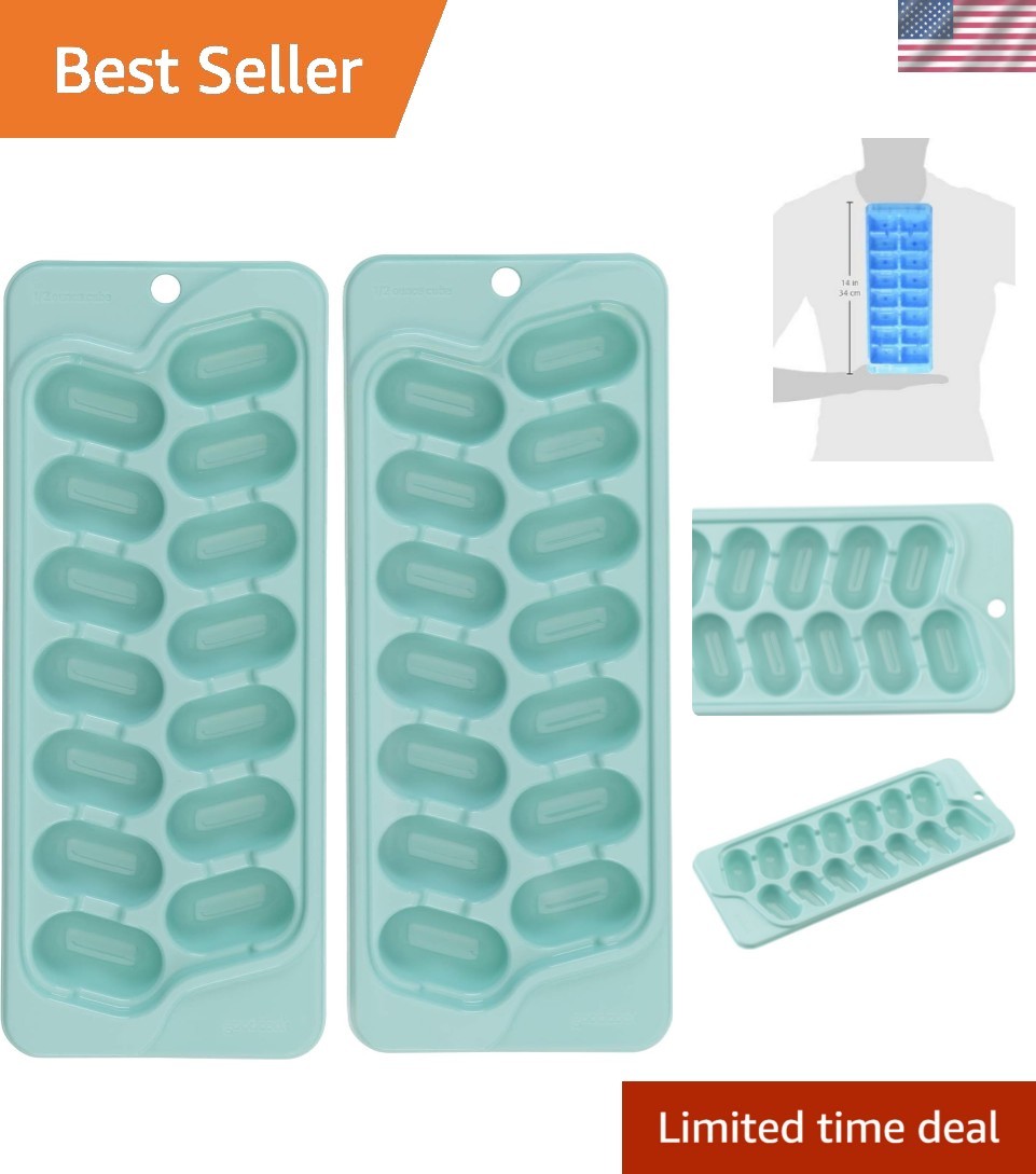 Versatile Quick-Release Ice Cube Trays - Fits Narrow Bottles, 28 Cubes Total