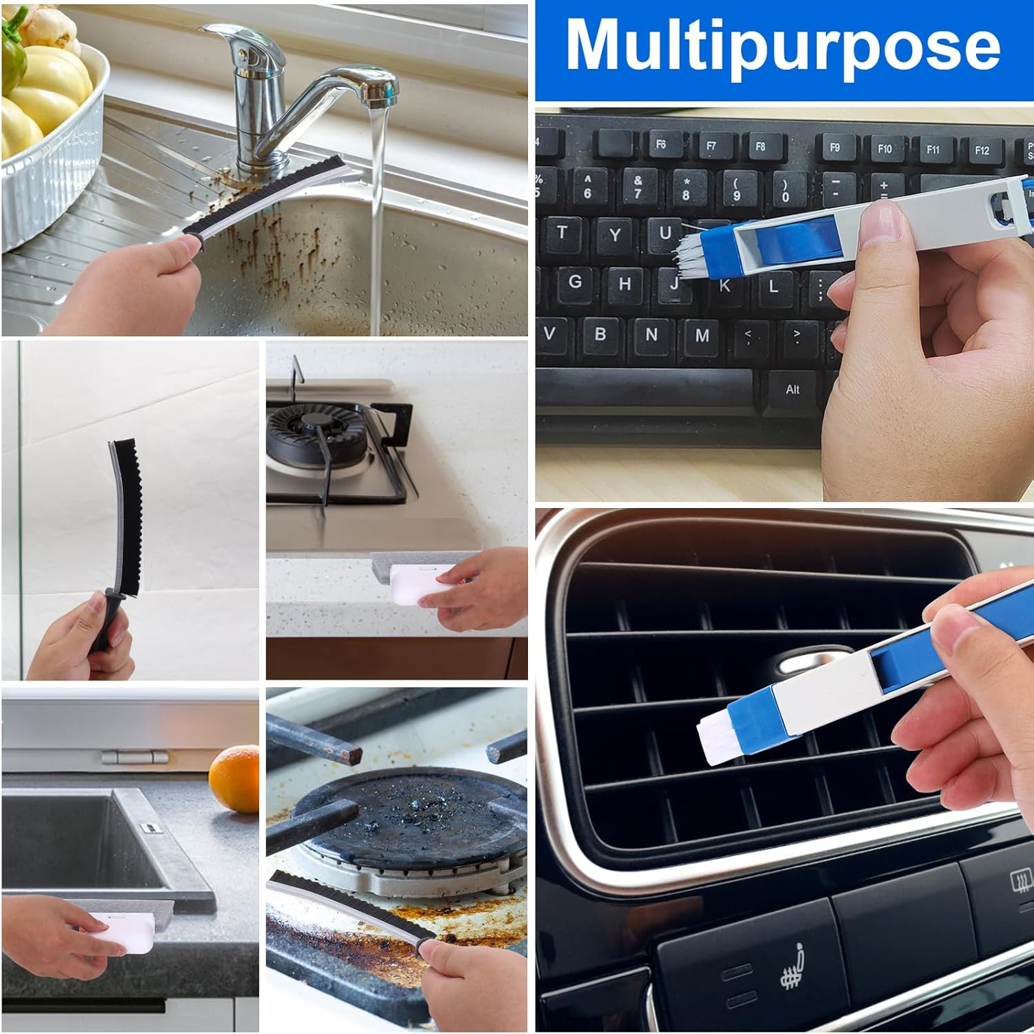 Window Sill Cleaner Tool,10 Pcs Magic Door Window Track Cleaning Tools Kit,Slidi