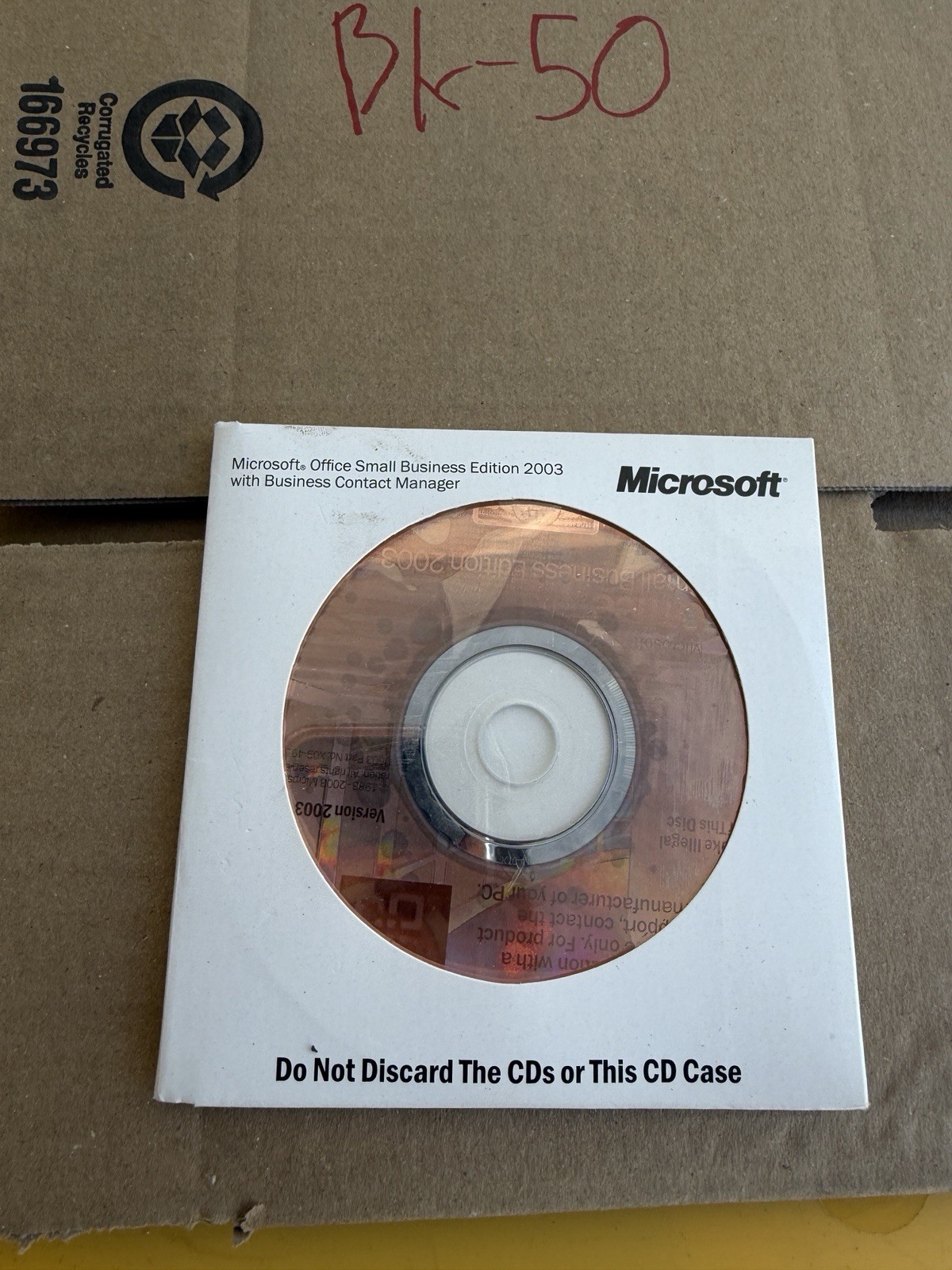 Microsoft Office Basic Edition 2003 Genuine CD Disc With Product Key As Pictured