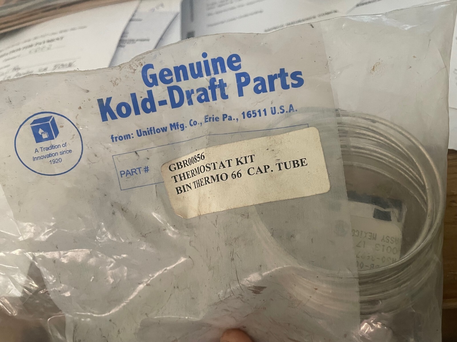 New Kold-Draft Thermostat Kit GBR00856 bin control