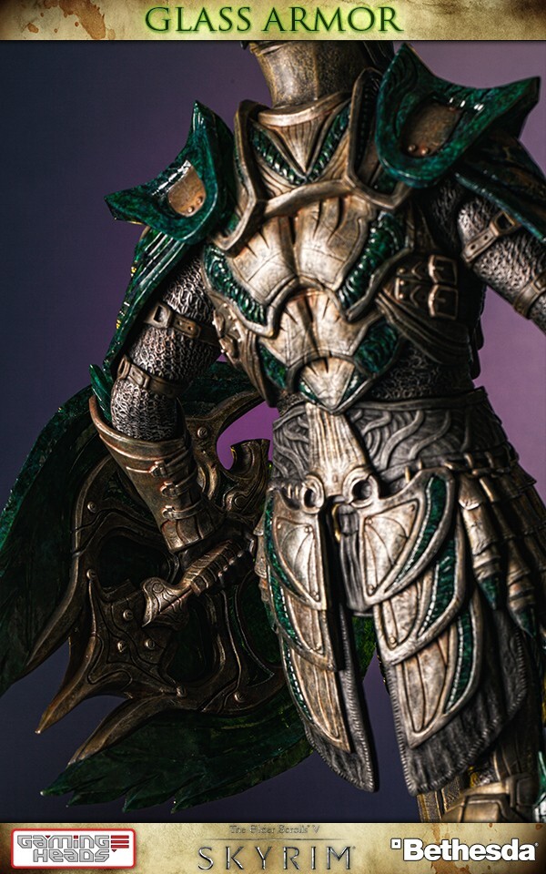 Gaming Heads Elder Scrolls V: Skyrim Glass Armor Regular Statue SEALED