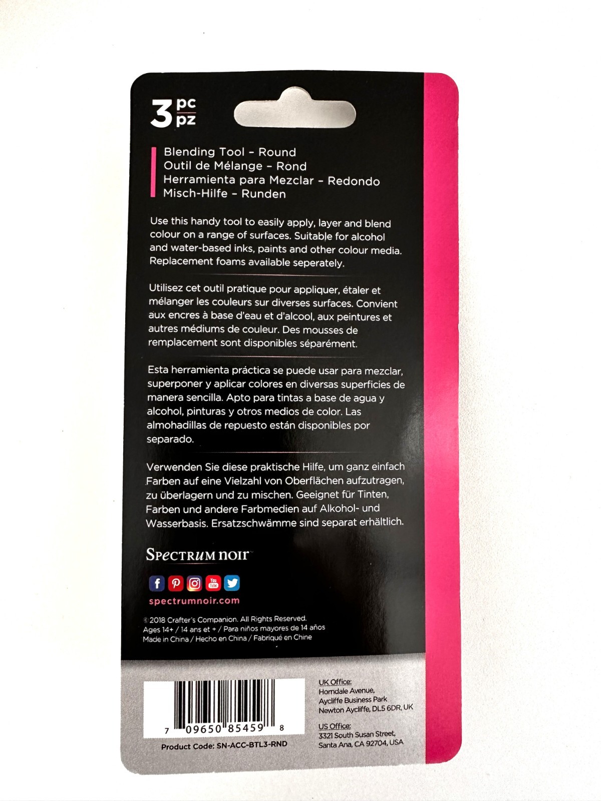 Spectrum Noir 3pc. Round Blending Tool NEW 617448