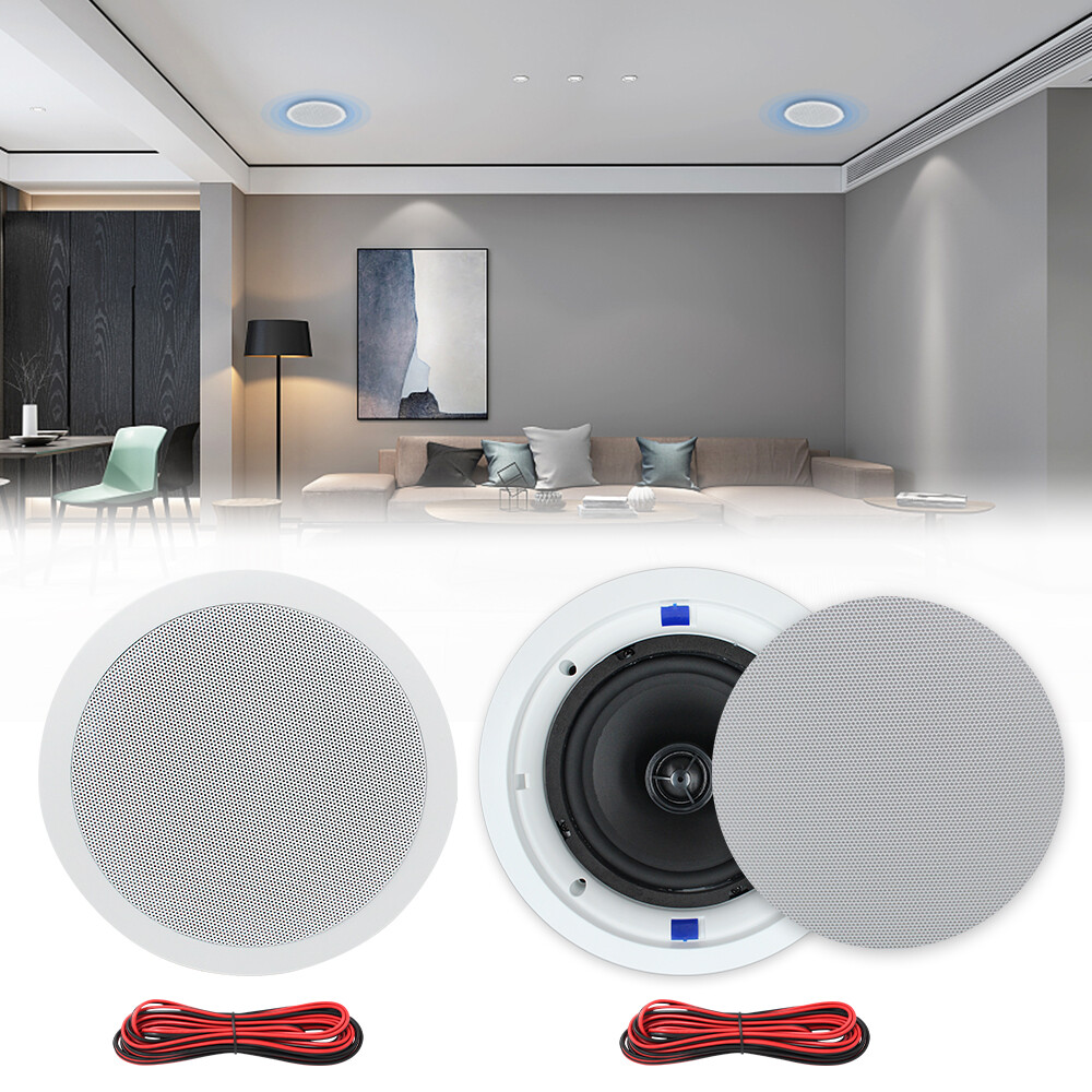 640W 6.5" Herdio Audio Wall Bluetooth Amplifier Receiver Kit+ 4 Ceiling Speakers