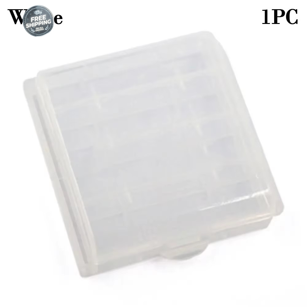 4/10 Slots Transparent Plastic Battery Storage Box Hard Container Holder Case