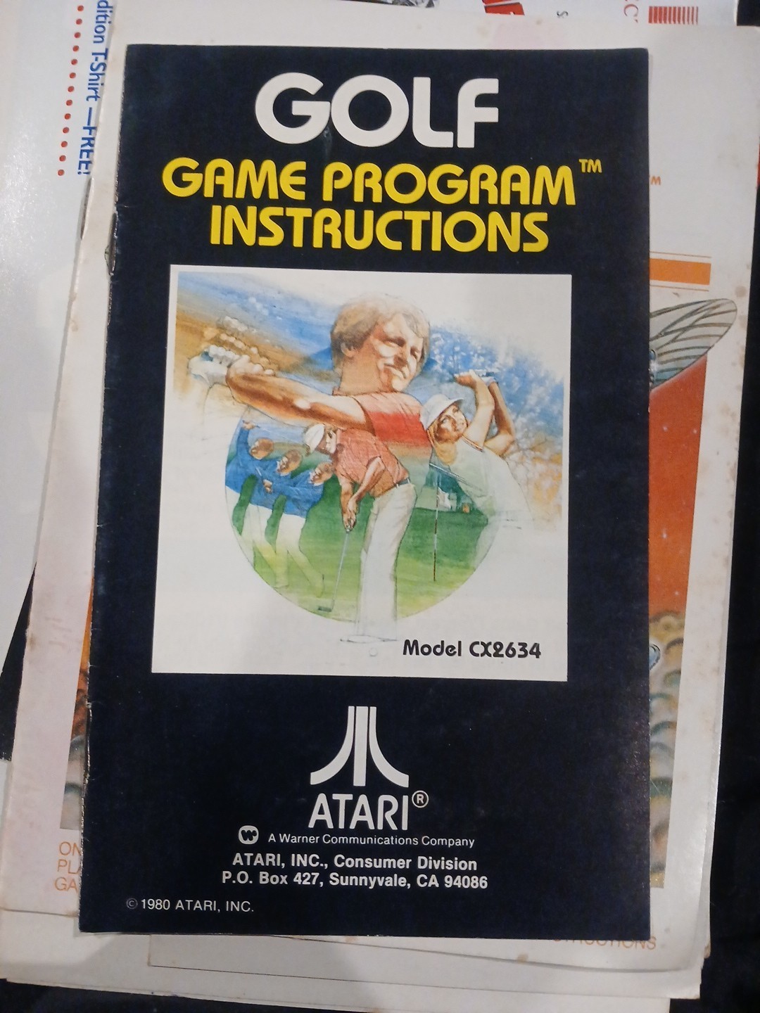 Atari 2600 Golf Manual Only Great Shape See Pics