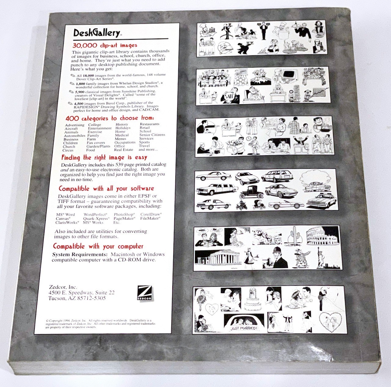 Desk Gallery Clip-Art Library - 3 CDs plus Book - from 1994! Mac/PC - nice!