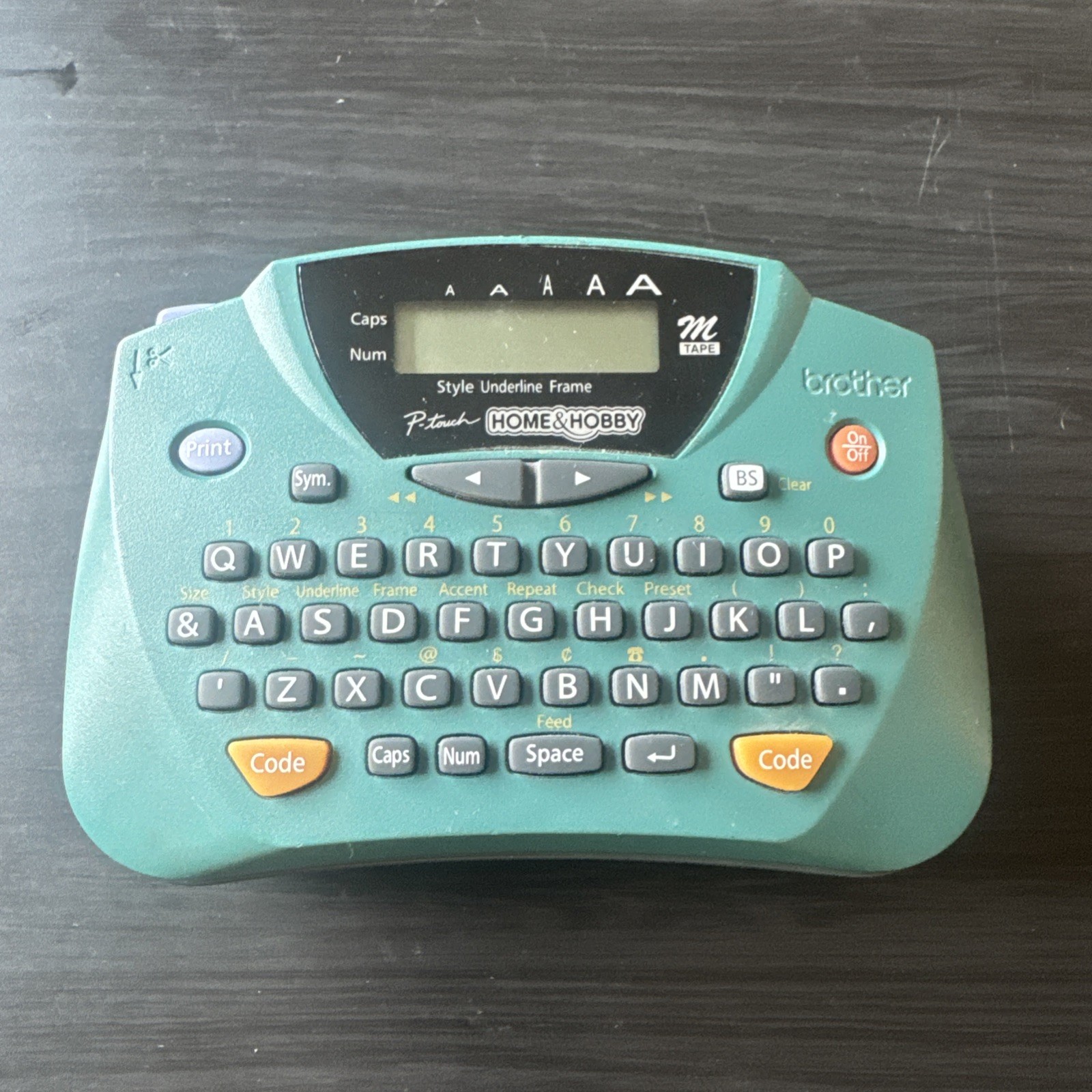 VTG Brother Label Maker Printer Mini Pt-65 Green P-touch For Home Hobby . (x)