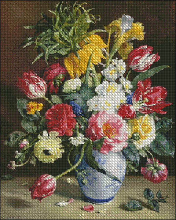 Chart Needlework Counted Cross Stitch Patterns - Floral Still Life