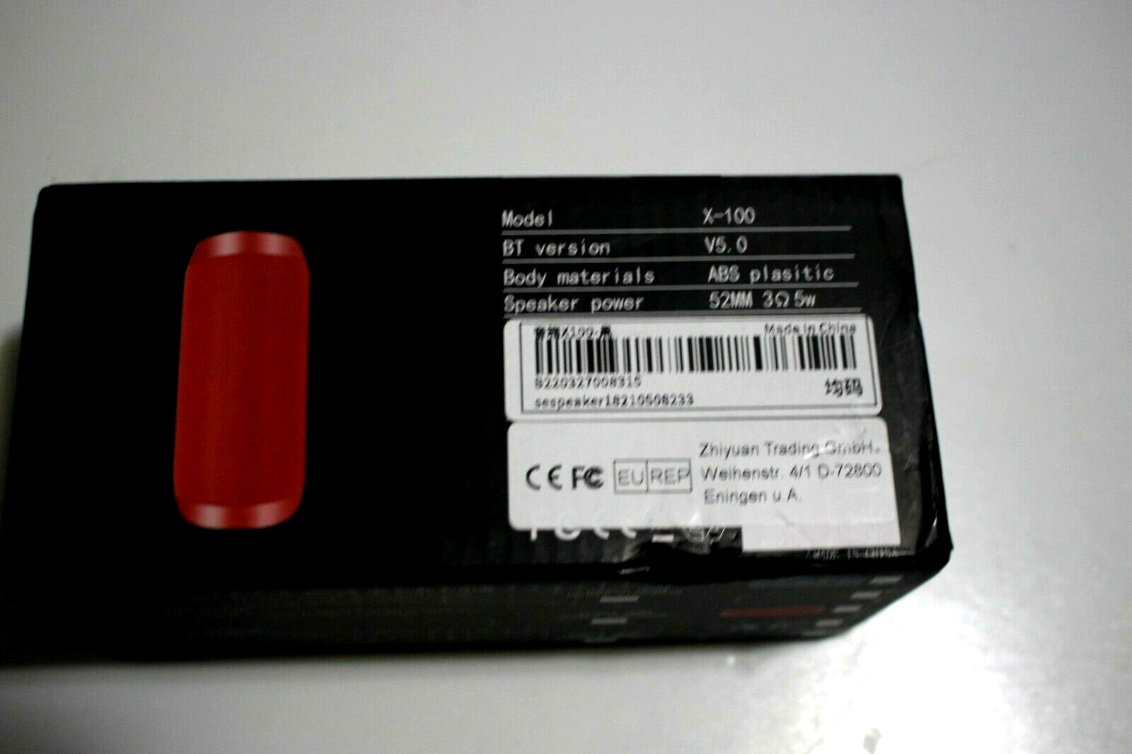 PORTABLE BLUETOOTH SPEAKER WIRELESS HIFI TONE QUALITY BLACK
