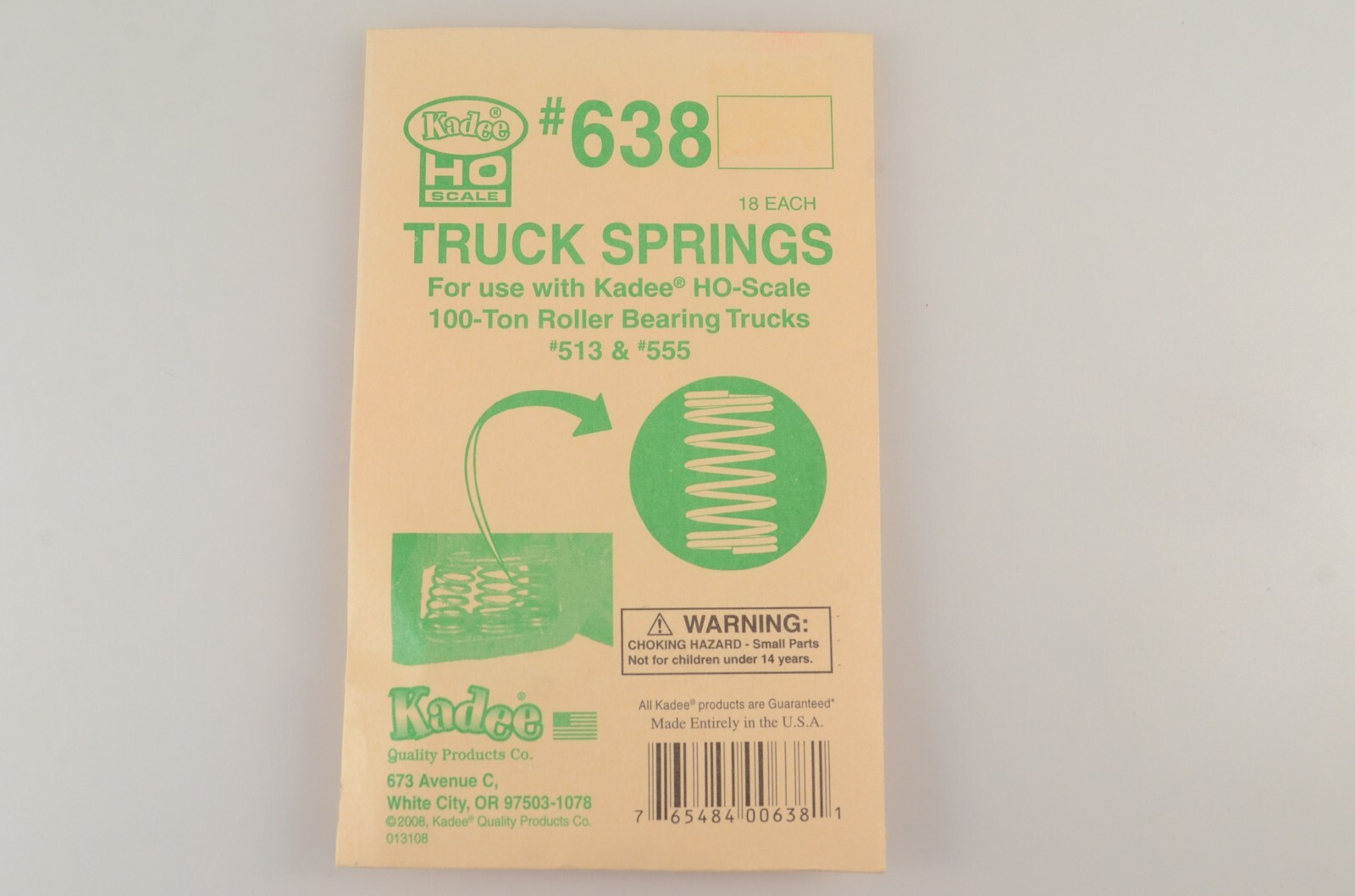 Kadee HO #638 Truck Springs for 100-Ton Roller Bearing Trucks #513 #555