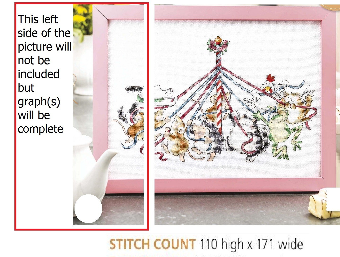 MAYPOLE CUTIES CROSS STITCH  PATTERN ONLY    EQ - RAA