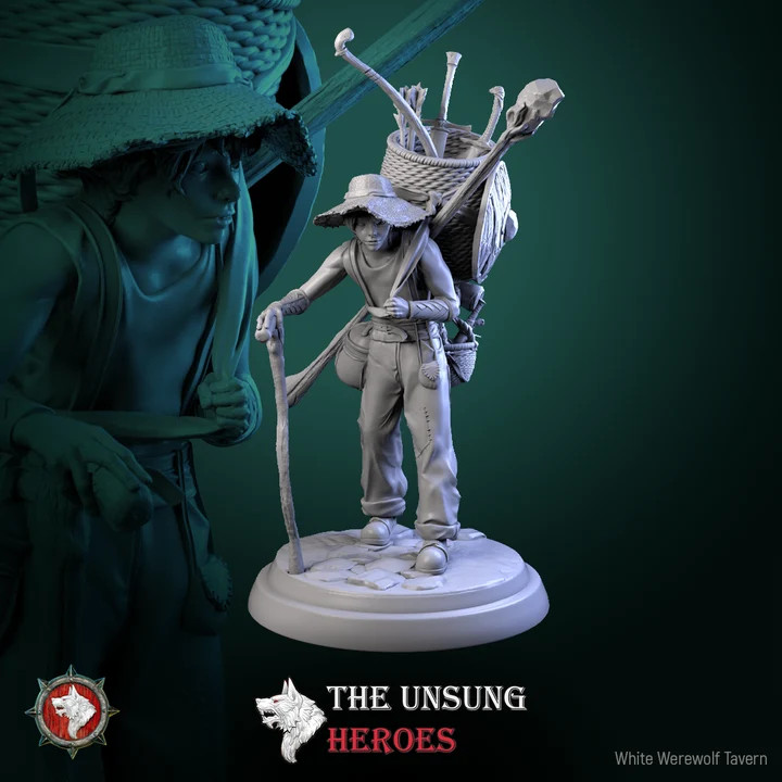 Thatch GreenField, The Traveling Merchant - Resin Tabletop Miniature