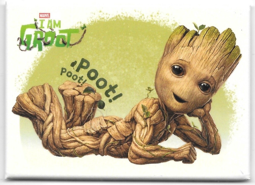 Guardians of the Galaxy Groot Laying Down Poot! Poot! Refrigerator Magnet UNUSED