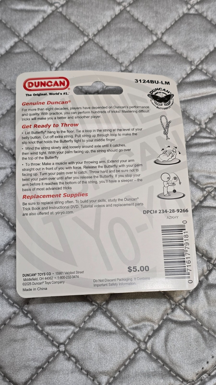 Duncan Yo-Yo Butterfly - Red - NEW SEALED