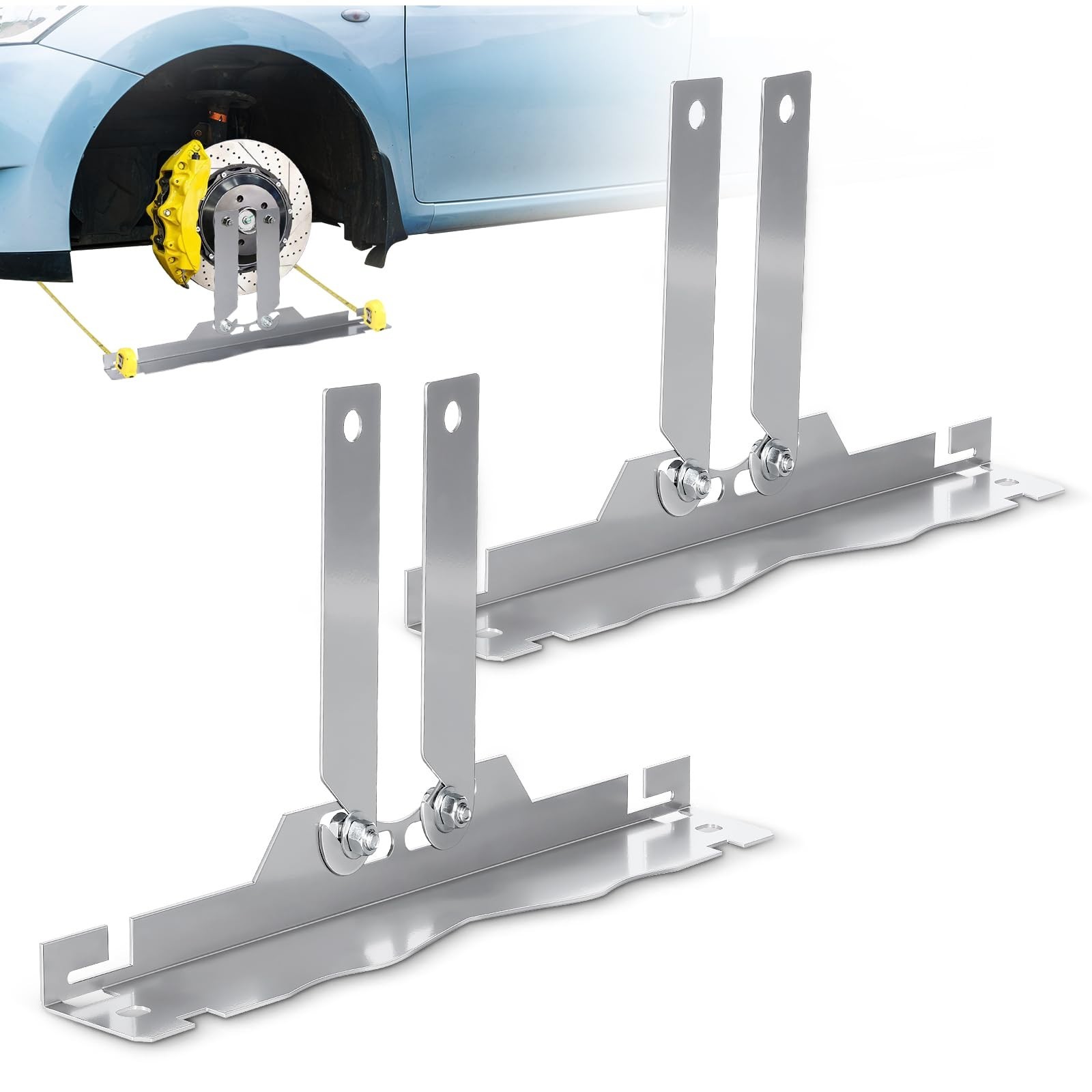 2-Pack Heavy Duty Wheel Alignment Tool Kit - Upgraded Toe Alignment Plates for C
