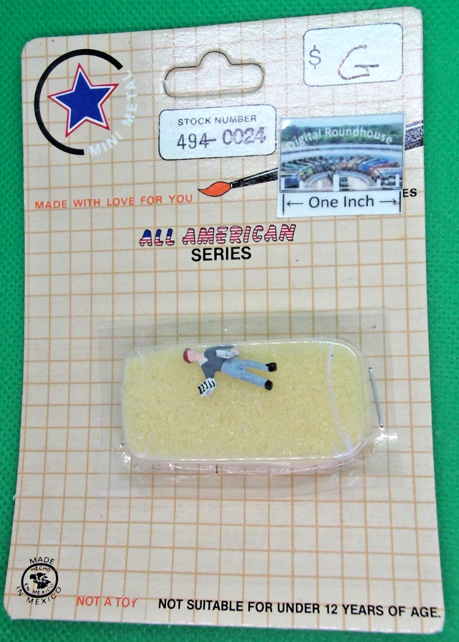 Mini Metal Figures HO #494-0024 G Newspaper Delivery Boy - More Below