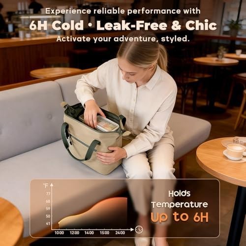 Coldbee Cooler Bag - Small Insulated Cooler Bag with Adjustable Shoulder Stra...
