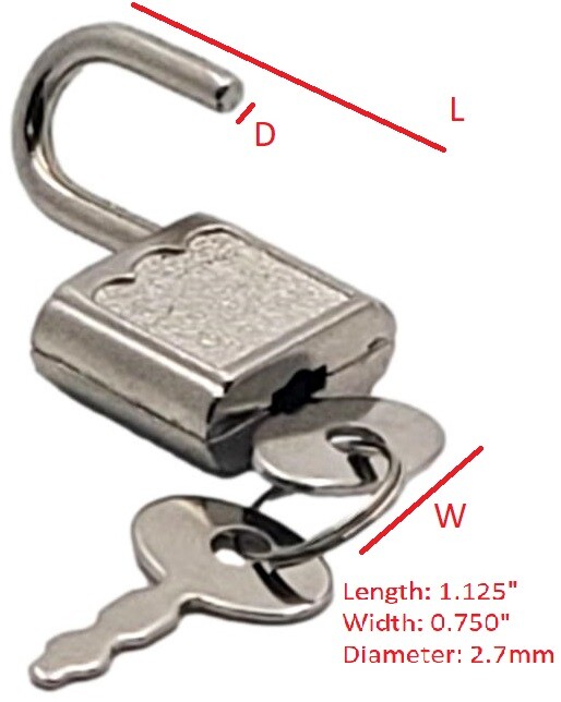 T'z Tagz Low-Cost Luggage, Backpack or Small Donation Box Padlocks Set of 4