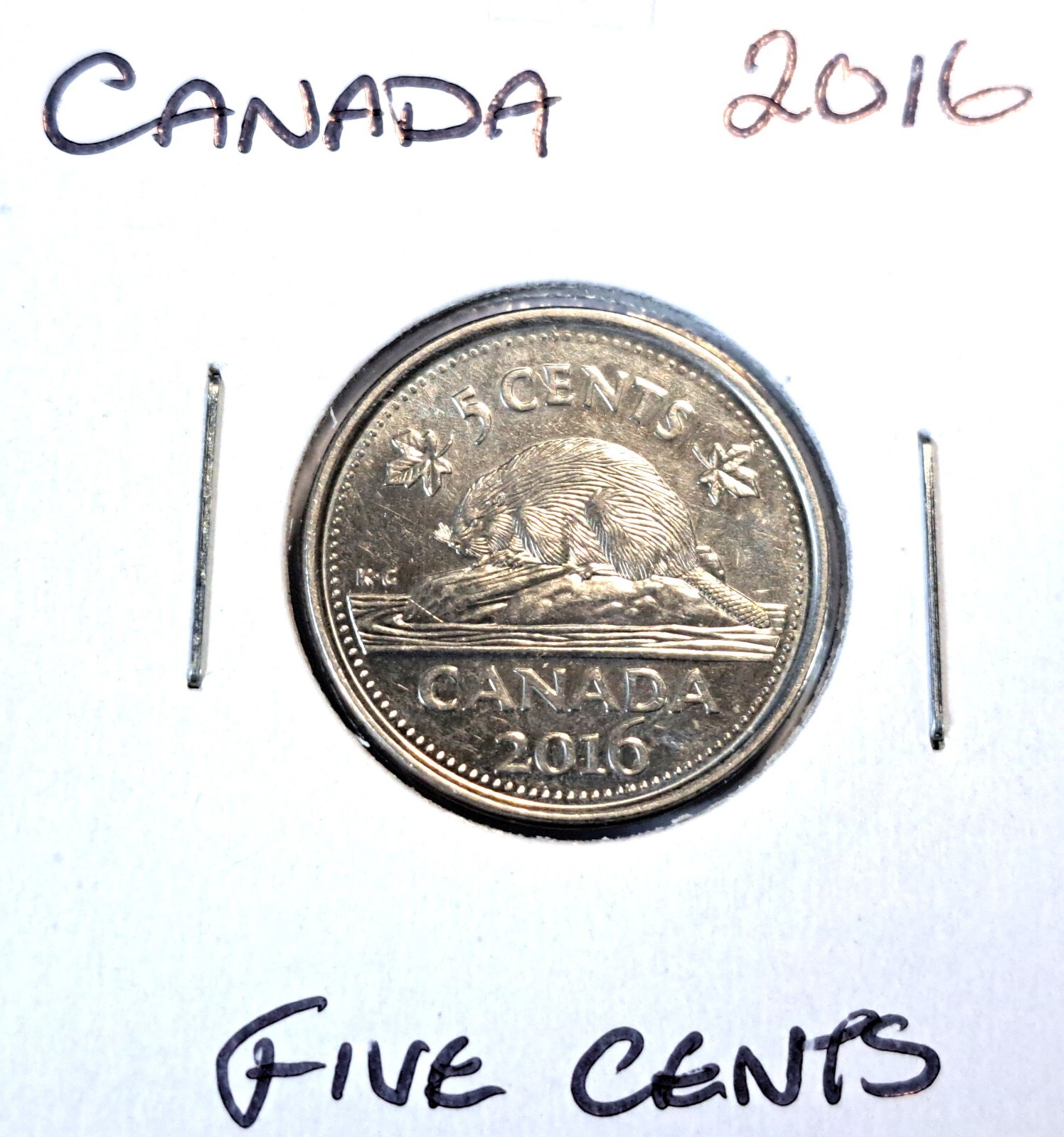 @@@ A SUPERB  2016 BANK OF CANADA FIVE CENTS  ,,@@@
