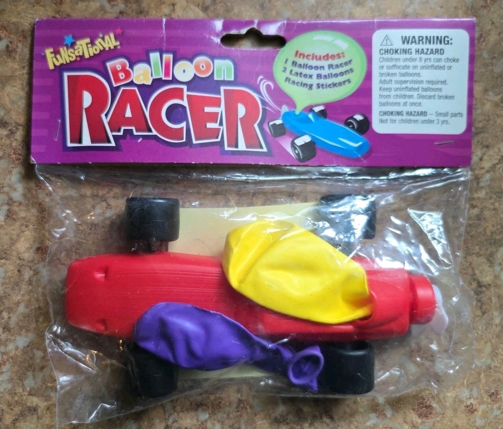 Balloon Car Racer With Decals & 2 Balloons
