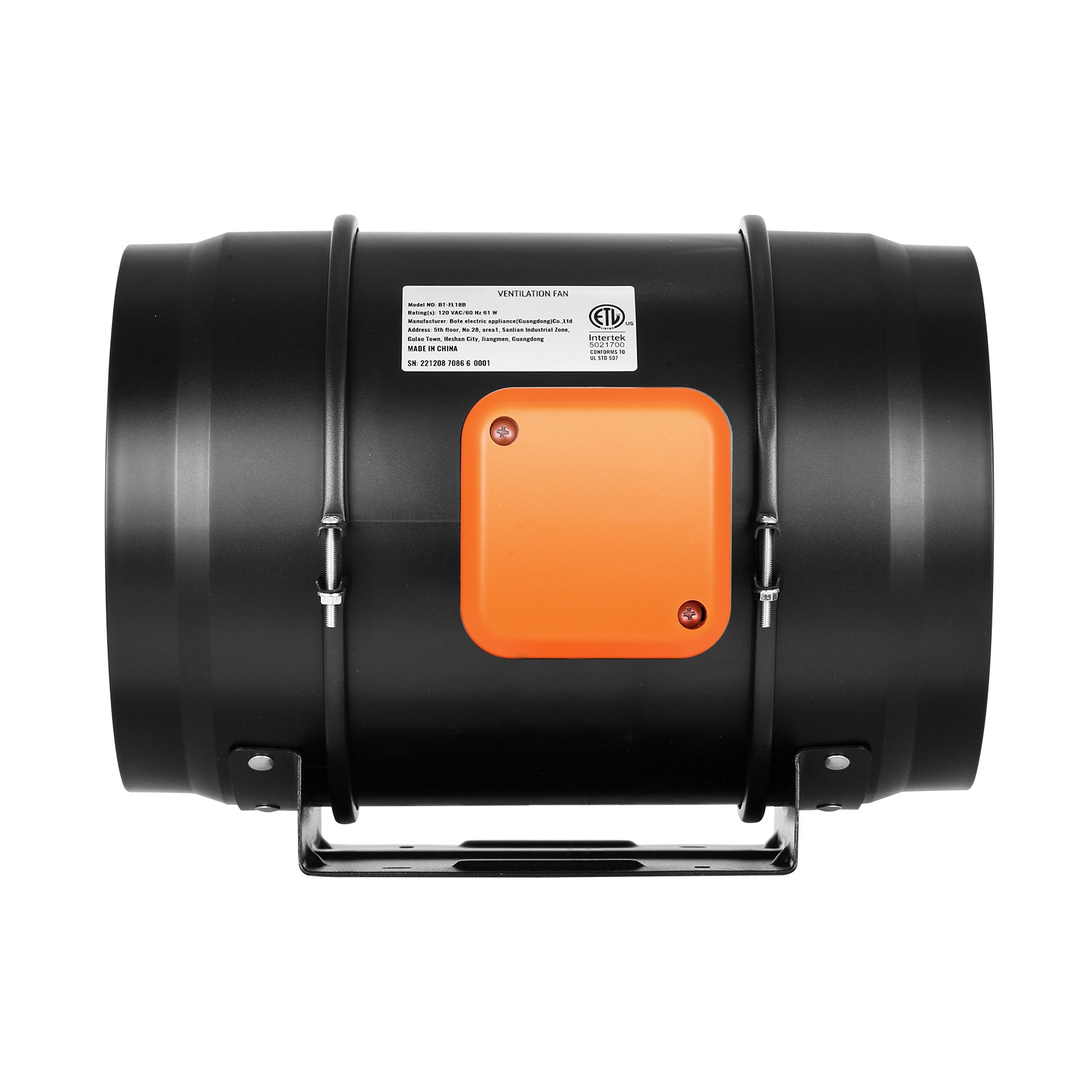 8 Inch Inline Duct Fan HVAC Exhaust Blower Kit EC Variable Speed Control
