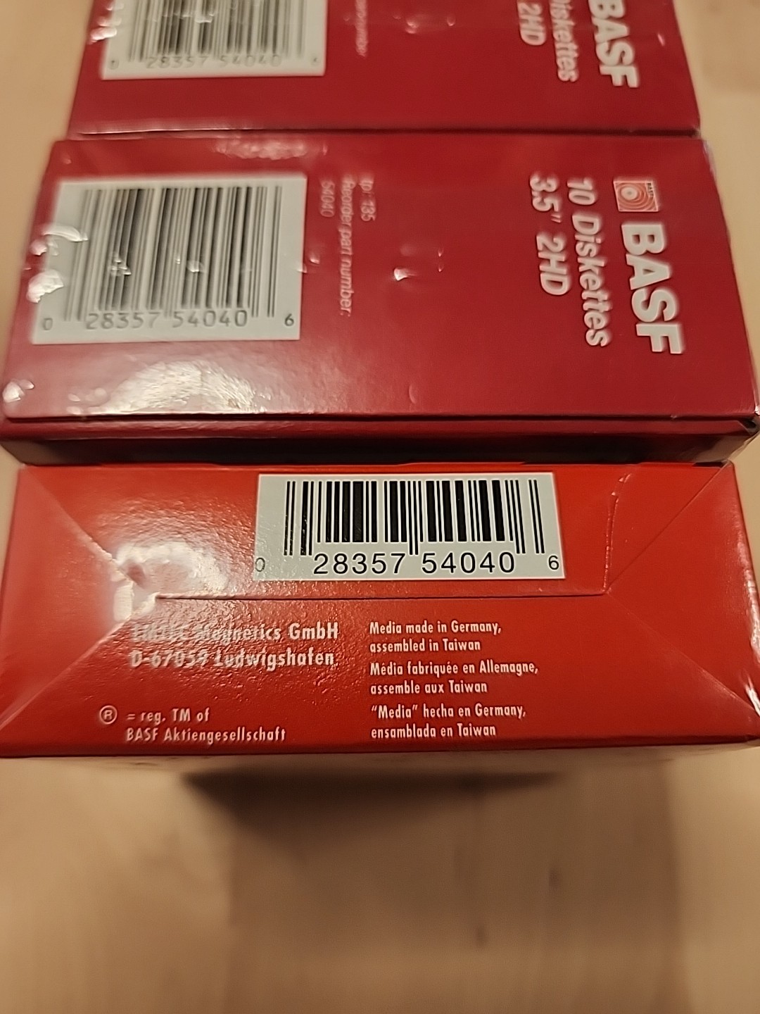 3 Boxes Of BASF 10-Pack Diskettes 3.5" 2HD DOS Formatted (30 Diskettes Total)